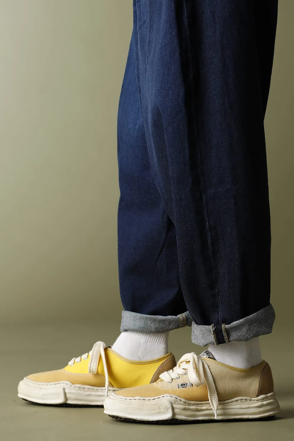 -BAKER- Over-dyed original sole canvas Low-Top sneakers Yellow