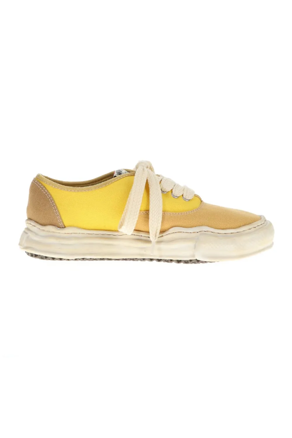-BAKER- Over-dyed original sole canvas Low-Top sneakers Yellow