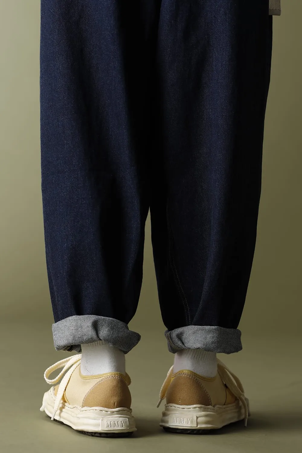 -BAKER- Over-dyed original sole canvas Low-Top sneakers Yellow