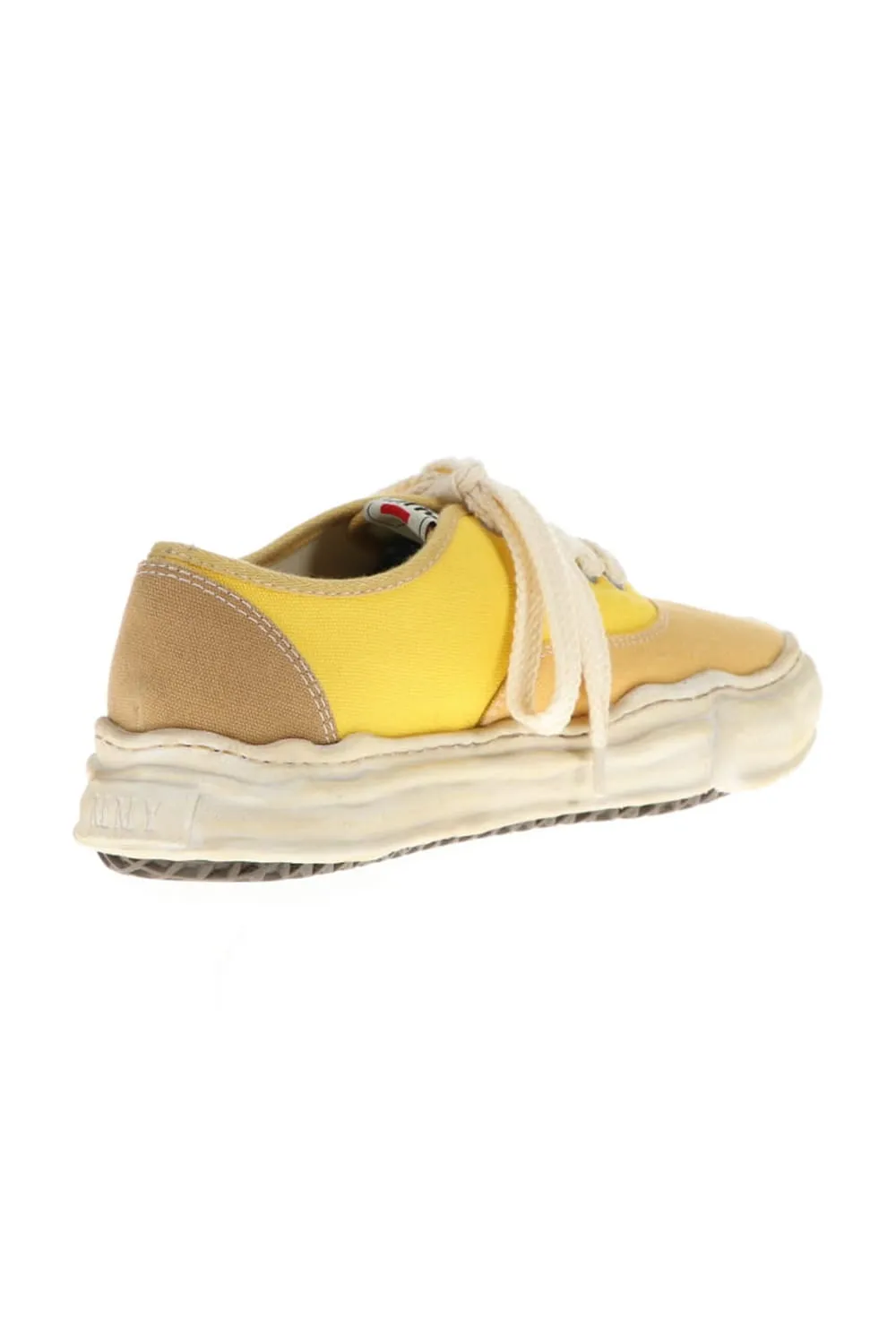 -BAKER- Over-dyed original sole canvas Low-Top sneakers Yellow