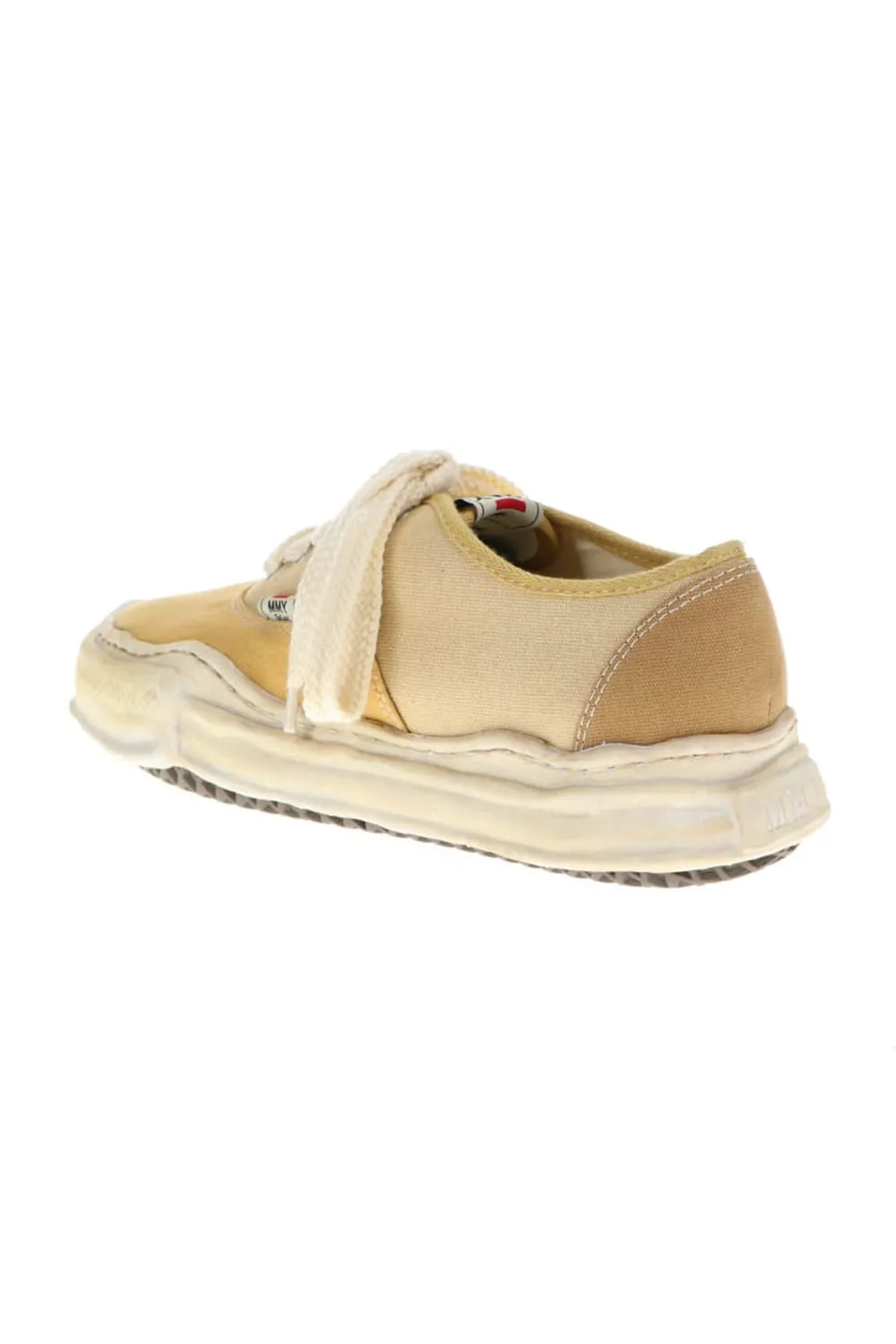 -BAKER- Over-dyed original sole canvas Low-Top sneakers Yellow