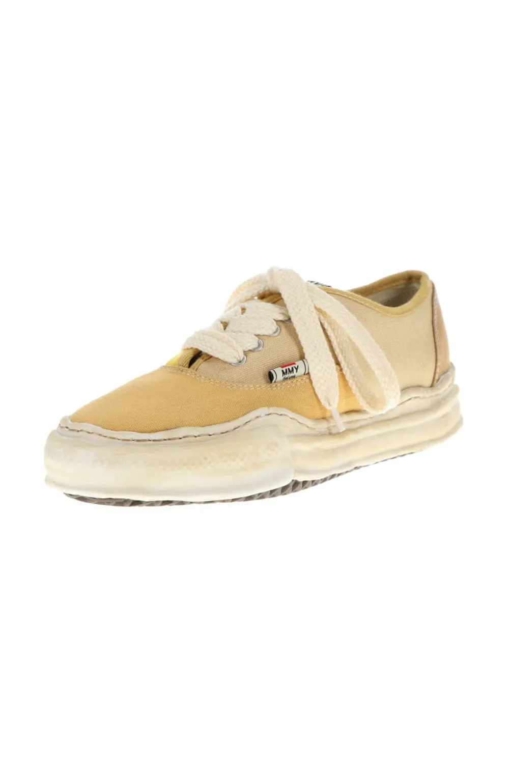 -BAKER- Over-dyed original sole canvas Low-Top sneakers Yellow