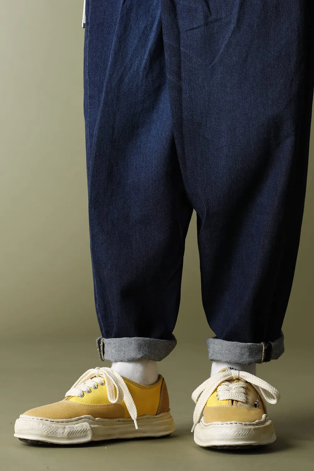 -BAKER- Over-dyed original sole canvas Low-Top sneakers Yellow