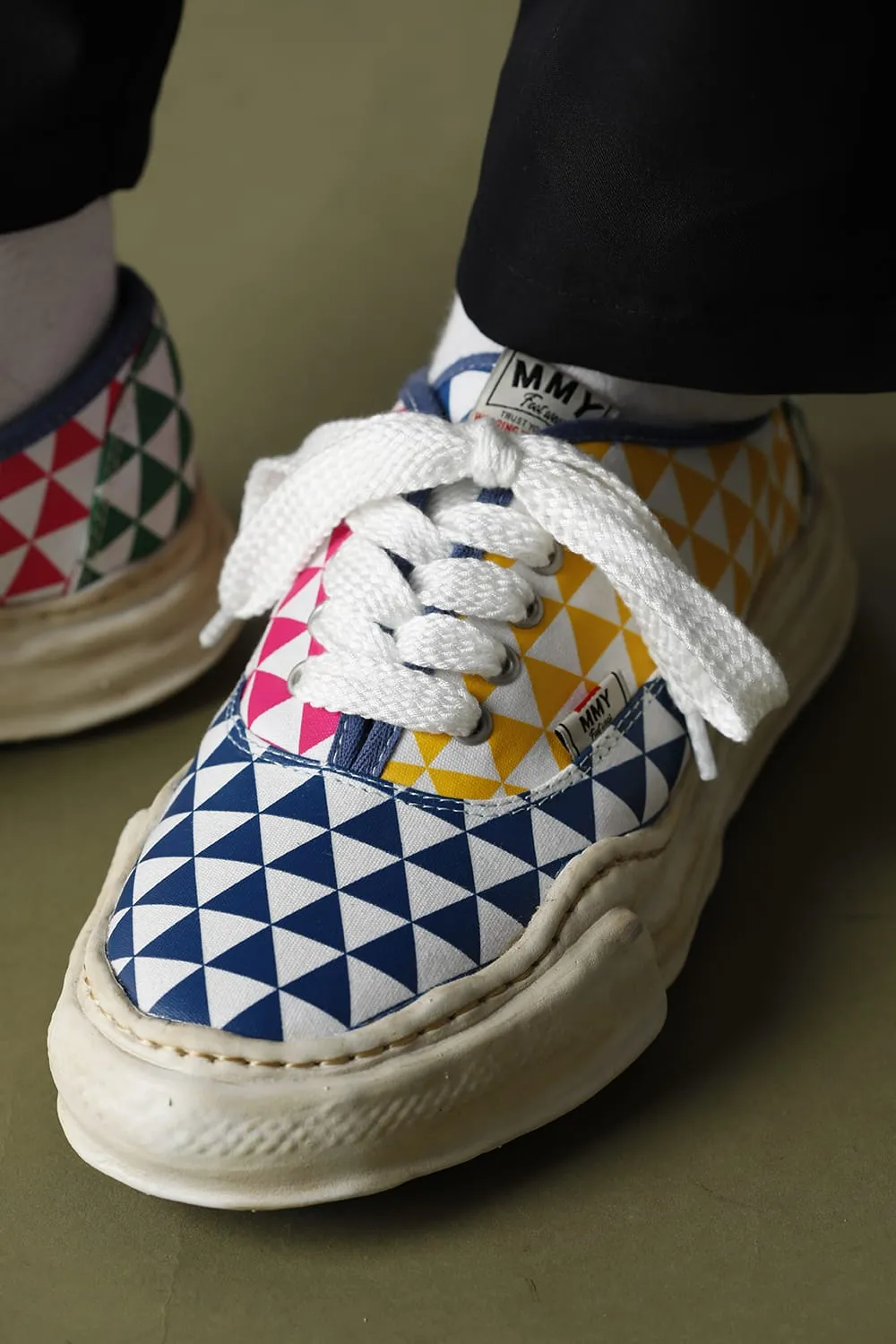 -BAKER- Over-dyed original sole printed canvas Low-Top sneakers Multi