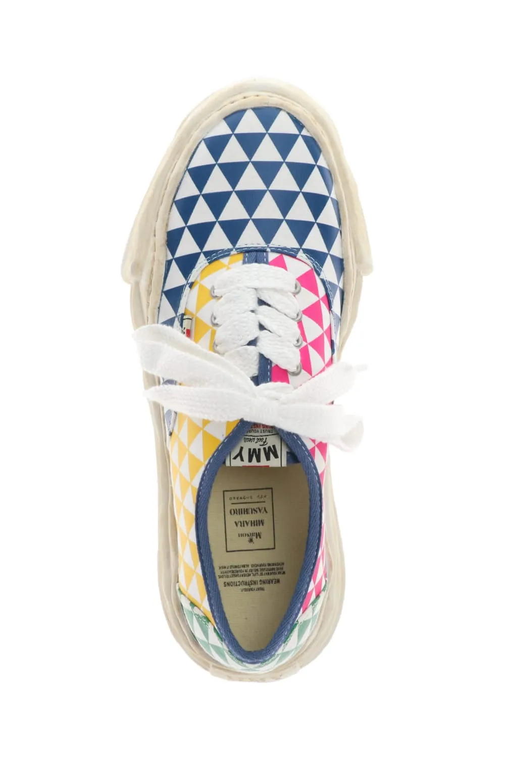 -BAKER- Over-dyed original sole printed canvas Low-Top sneakers Multi