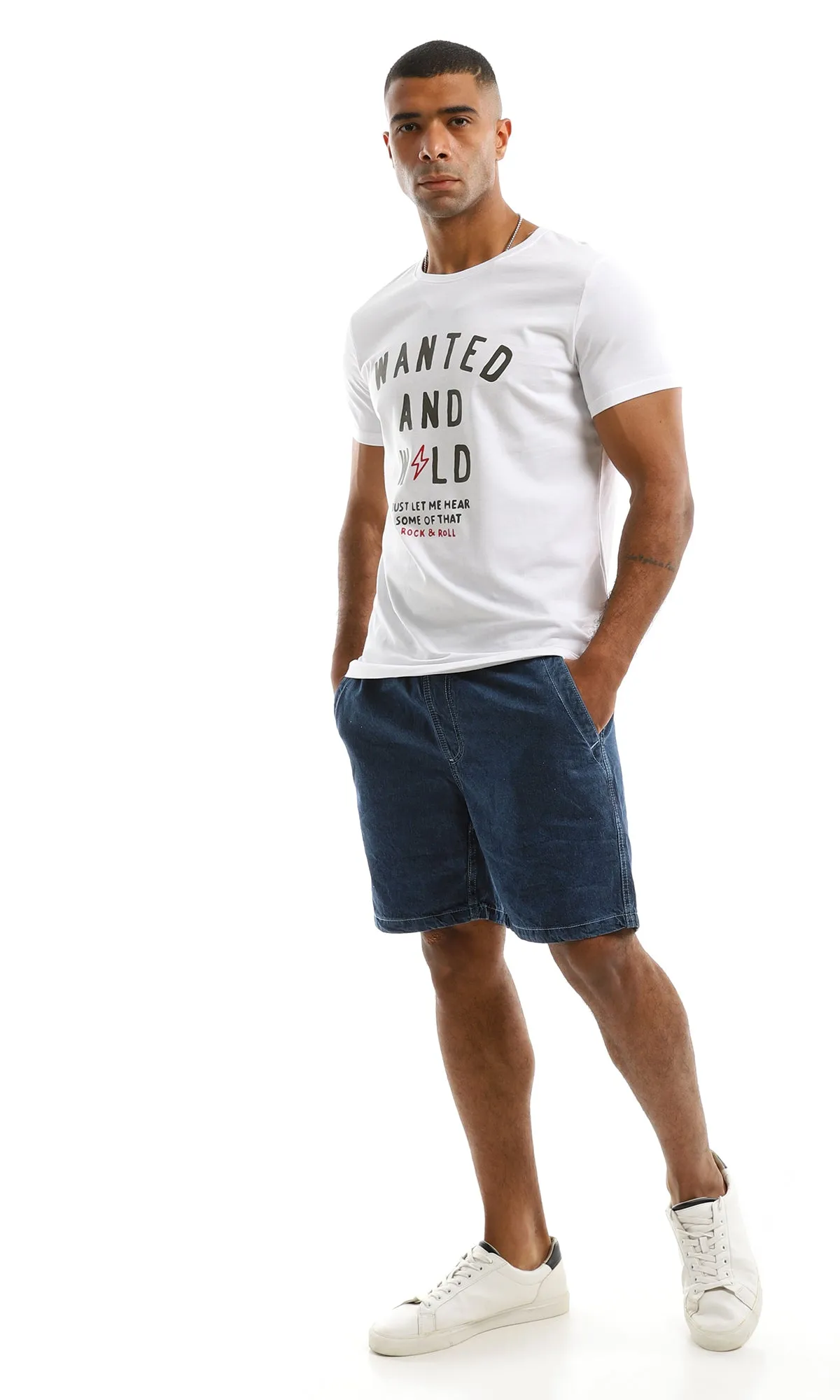 97742 "Wanted & Wild" Printed White Tee