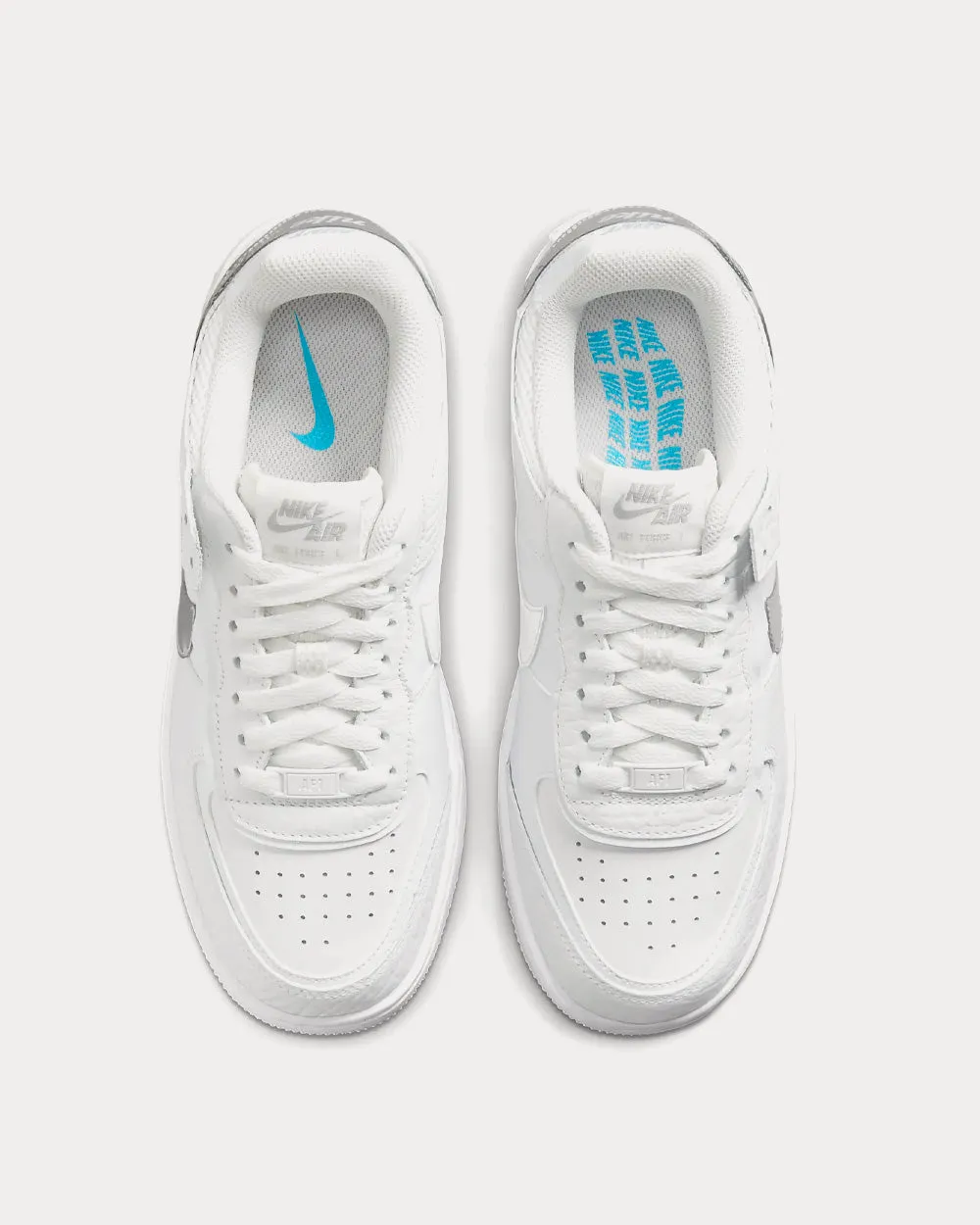 Air Force 1 Shadow Summit White / Metallic Silver / White / Summit White Low Top Sneakers