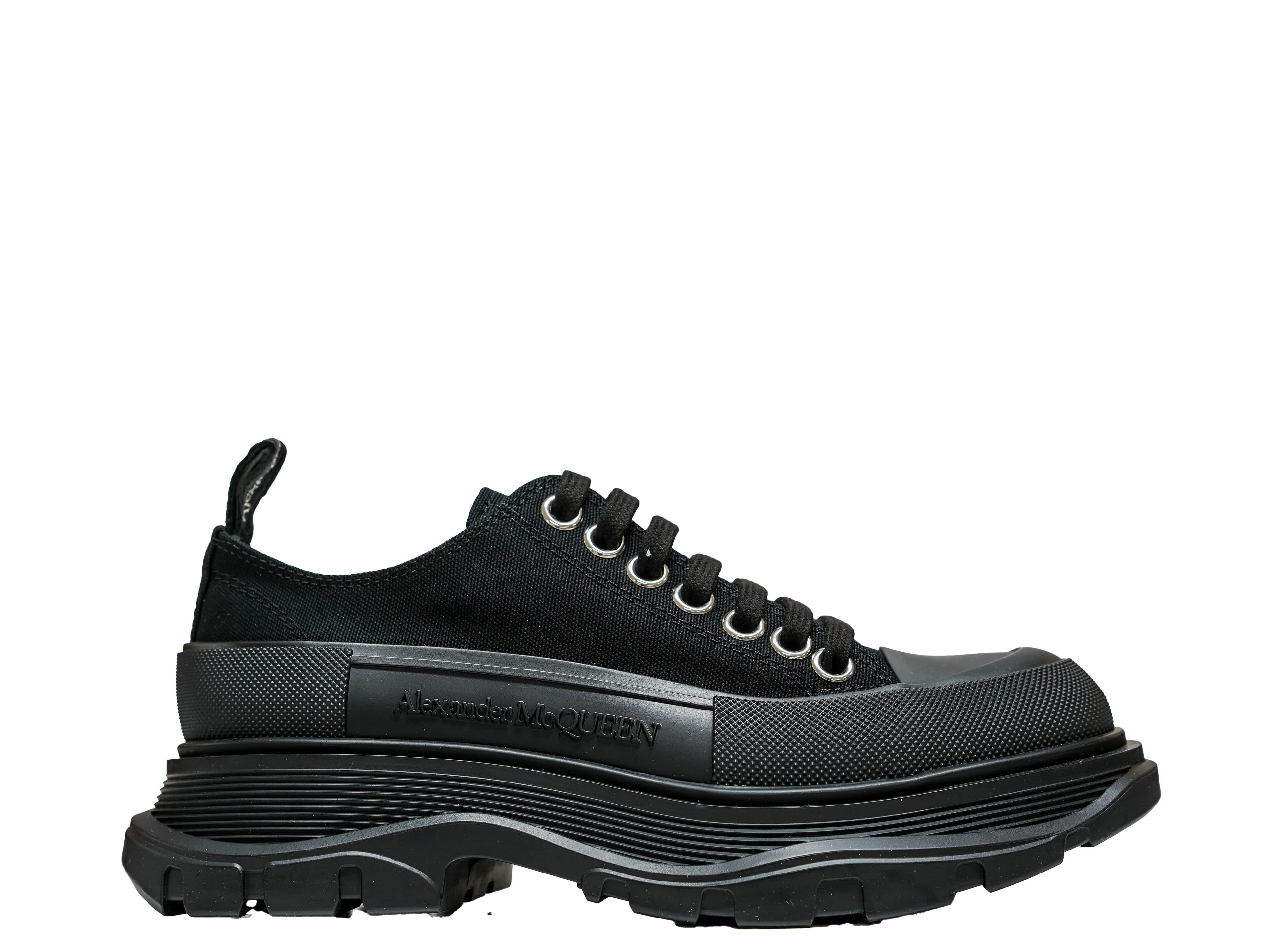 Alexander McQueen Women's Black Canvas Sneakers 697072 30% OFF