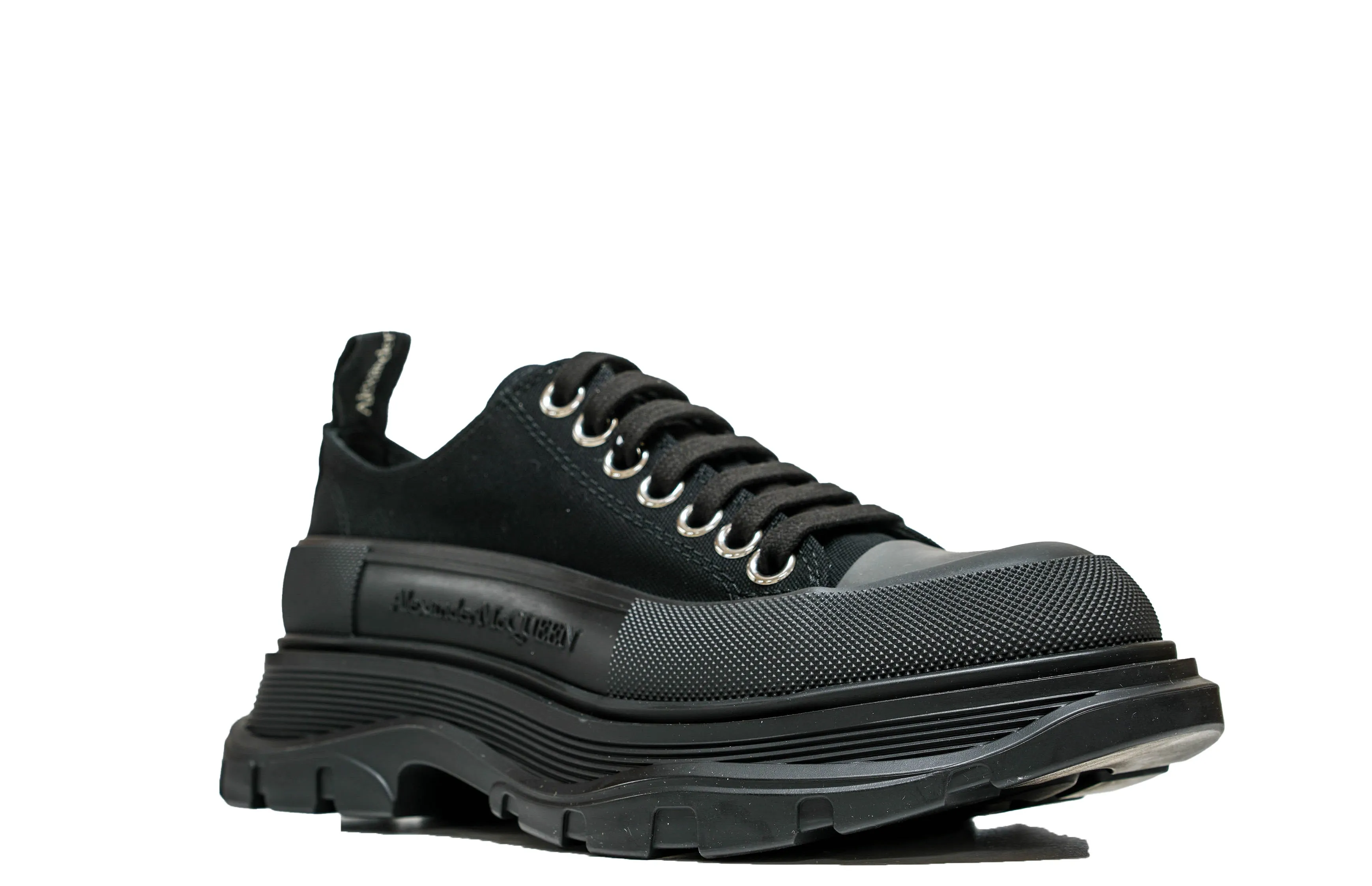 Alexander McQueen Women's Black Canvas Sneakers 697072 30% OFF