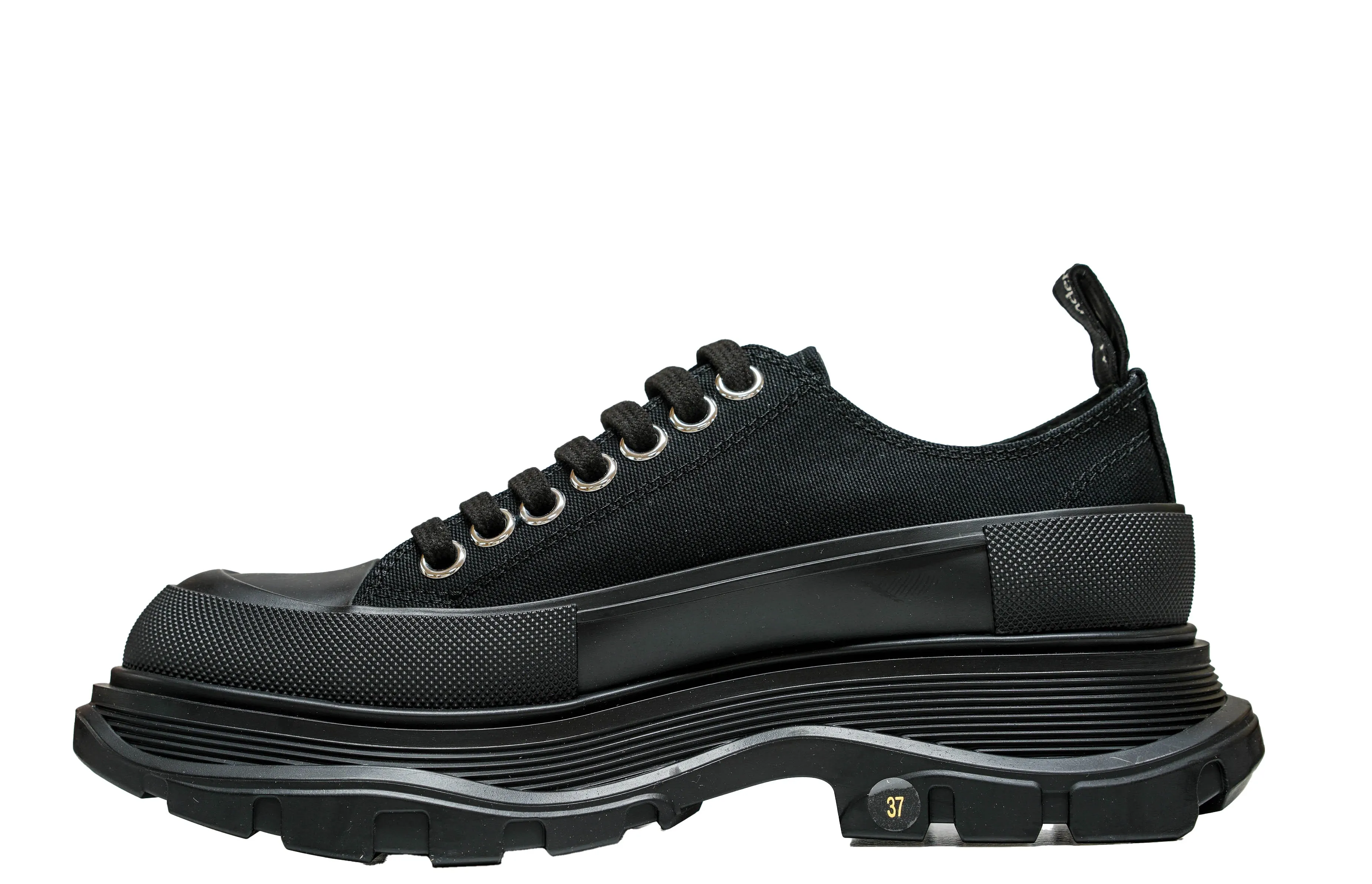 Alexander McQueen Women's Black Canvas Sneakers 697072 30% OFF