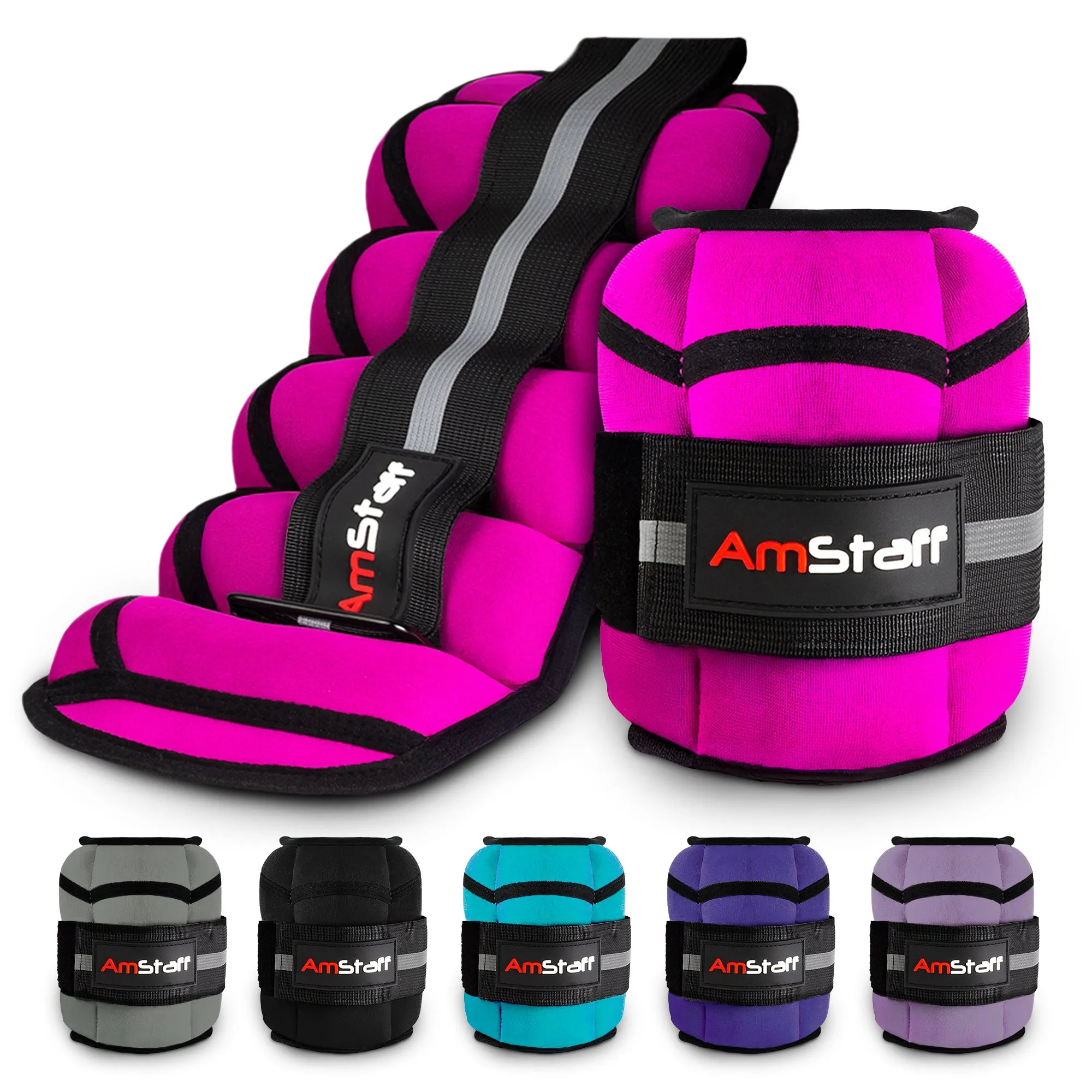 AmStaff Fitness Adjustable Ankle Weights