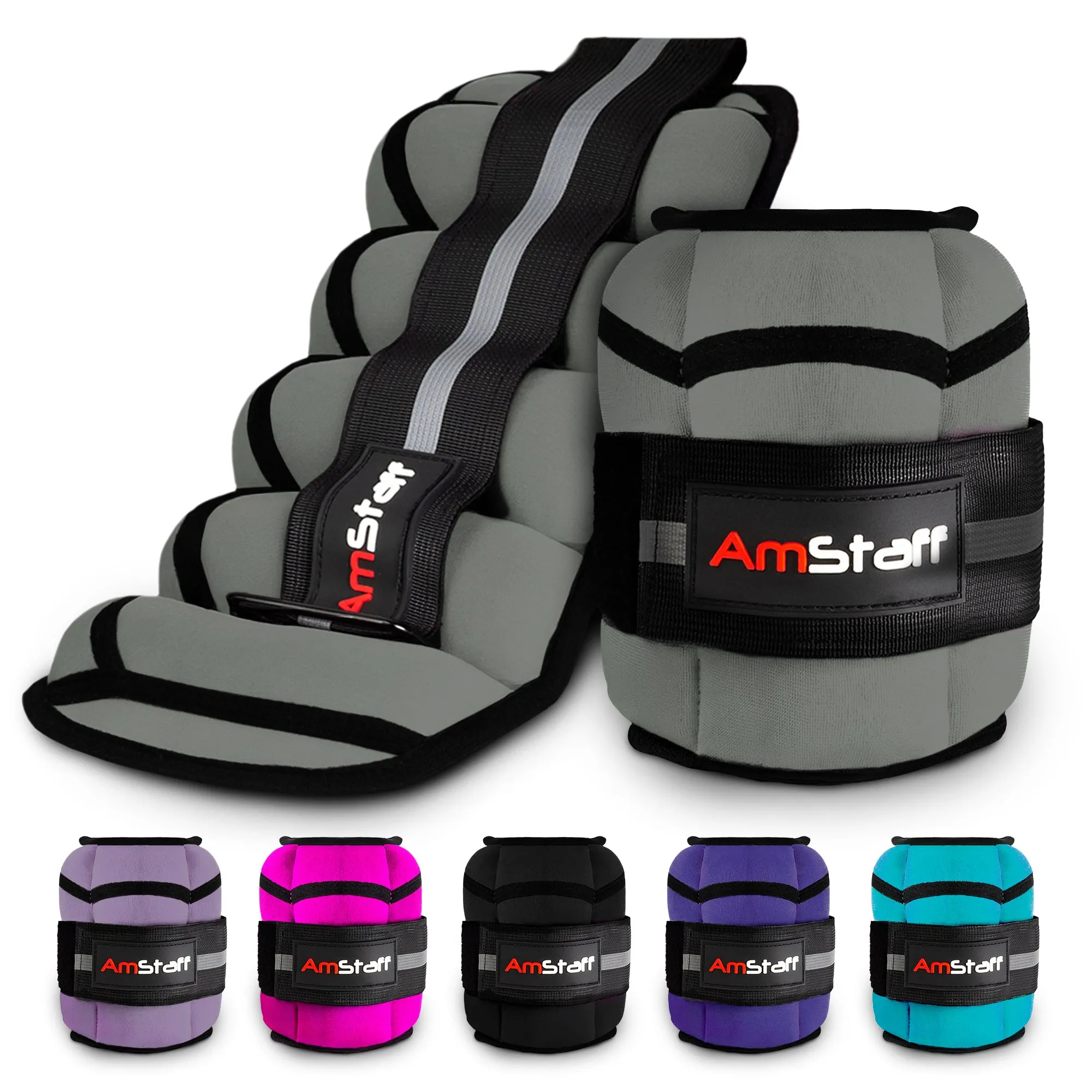 AmStaff Fitness Adjustable Ankle Weights