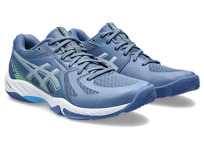 Asics Men's Blade FF Indoor Shoes in Denim Blue/Lime Burst