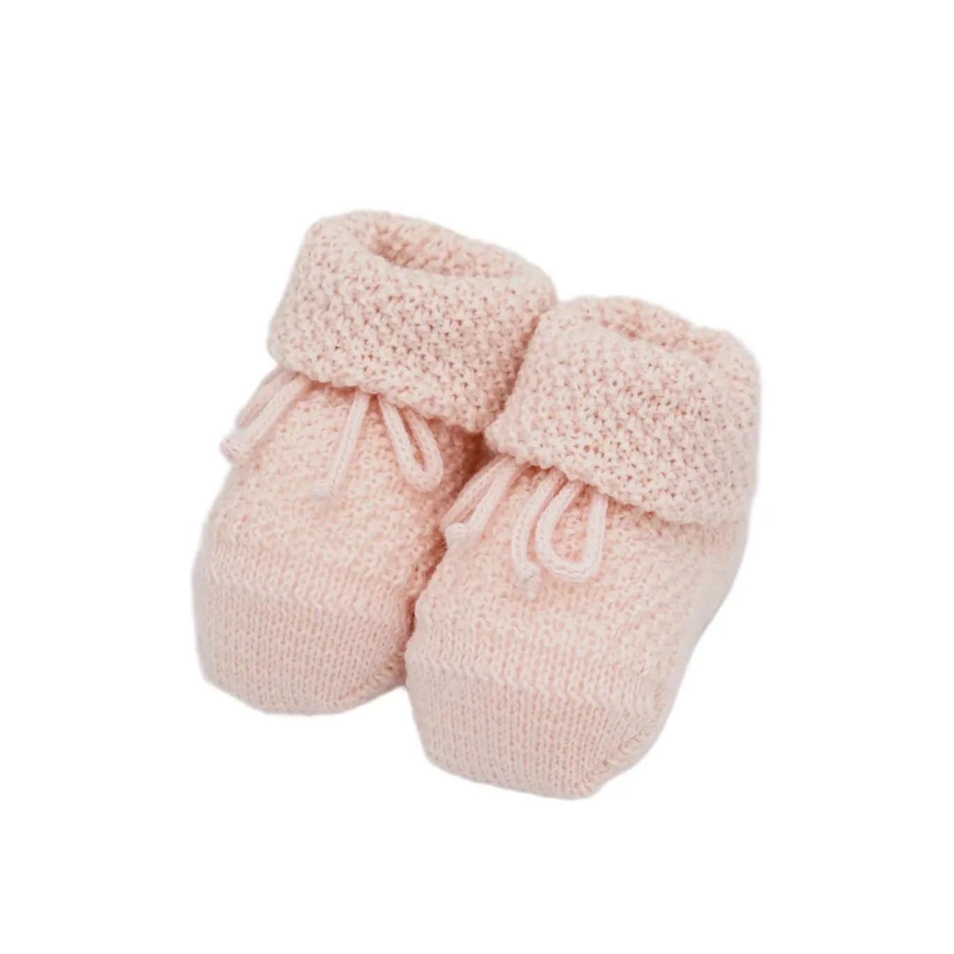 Baby Shoes in Cross Knit - Pink