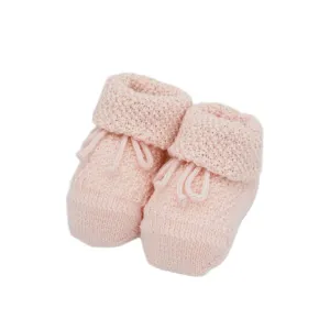 Baby Shoes in Cross Knit - Pink