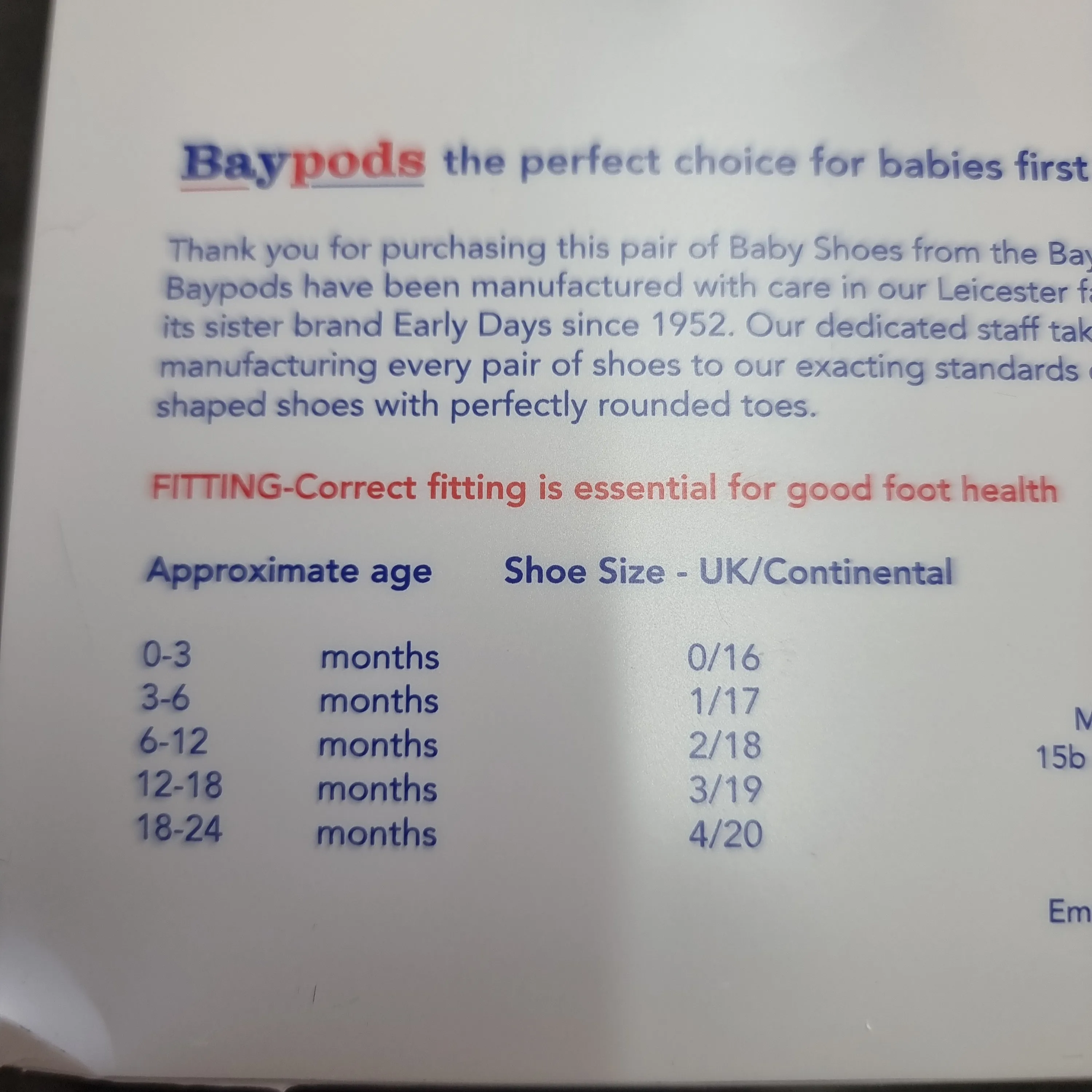 Baypod sky blue shoe