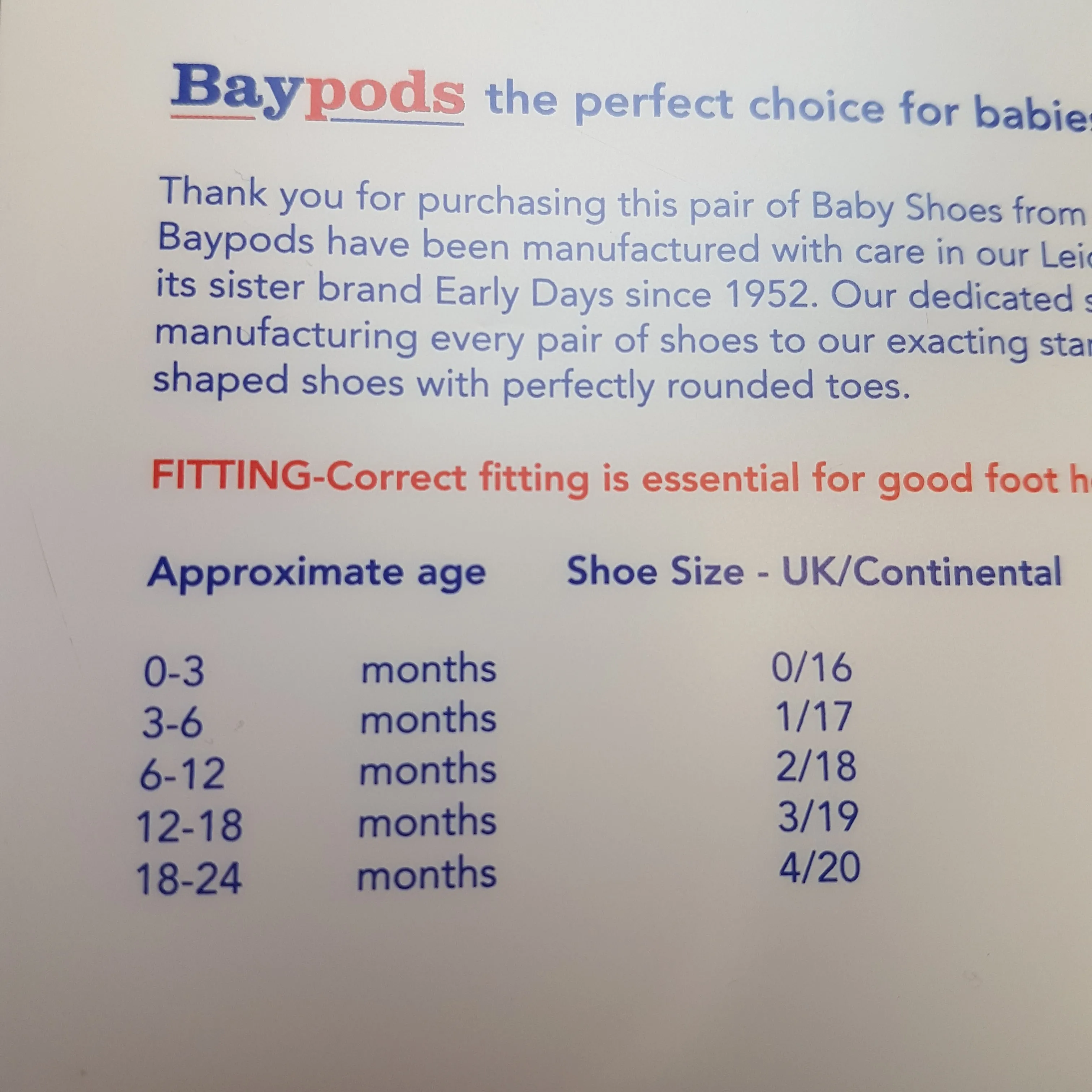 Baypod sky blue shoe