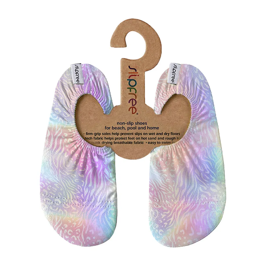 Blend Rainbow Animal Print Foil Print Kids Slipfree Shoes