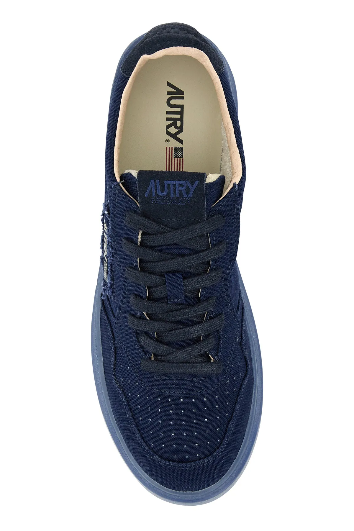Blue canvas Medalist sneakers