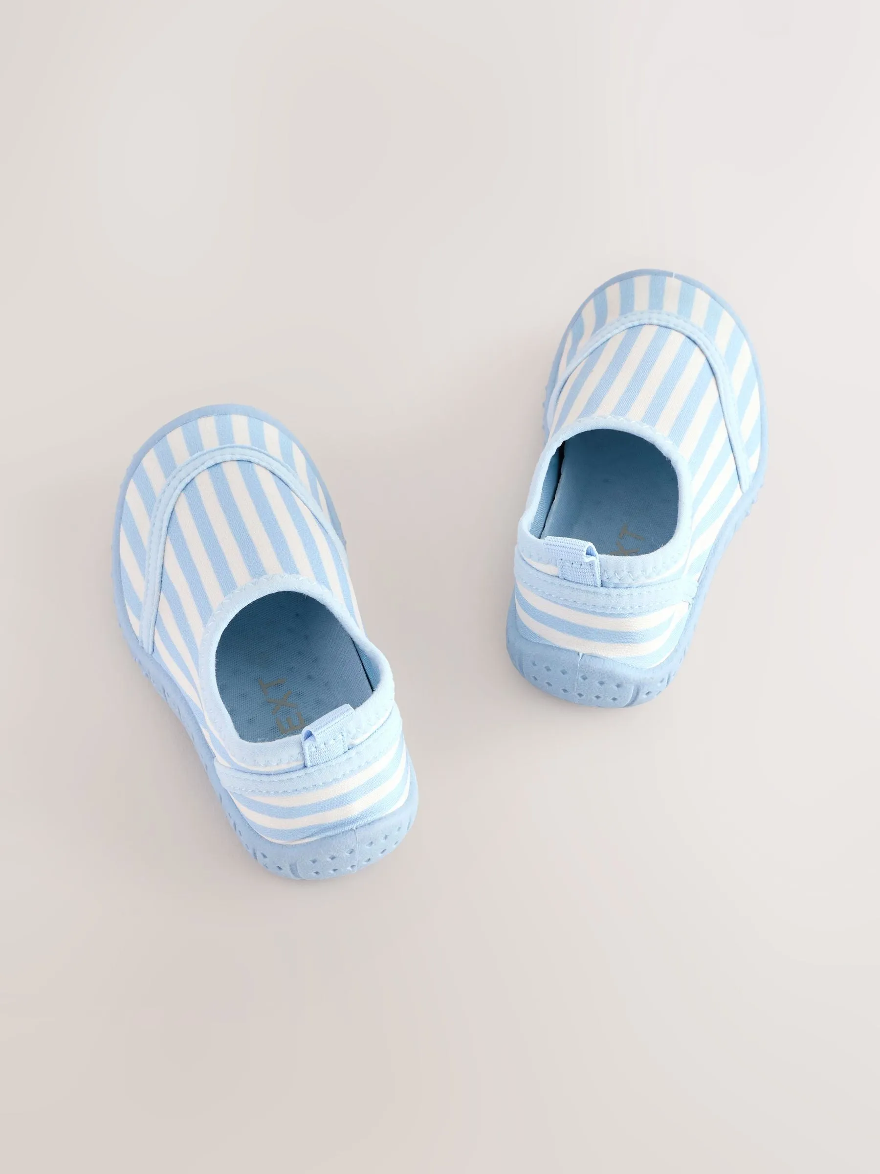 Blue/White Stripe Swim Socks