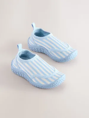 Blue/White Stripe Swim Socks