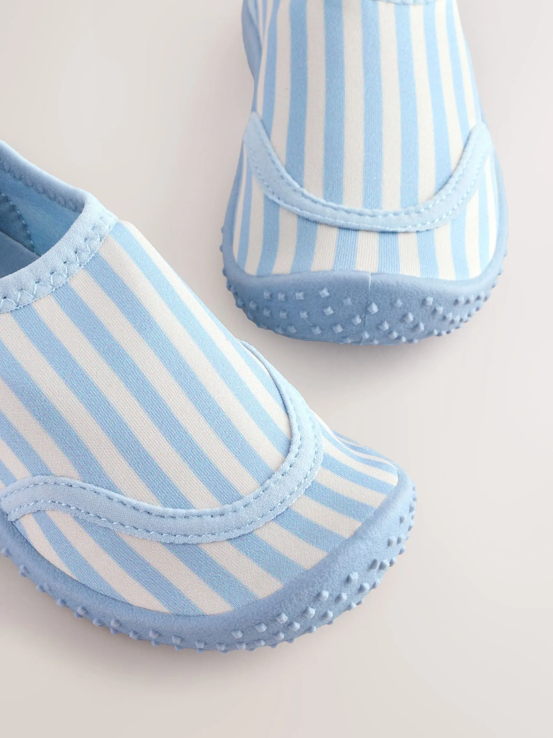 Blue/White Stripe Swim Socks
