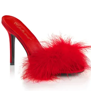 Classique 01F Slipper with 4 inch heel - Red