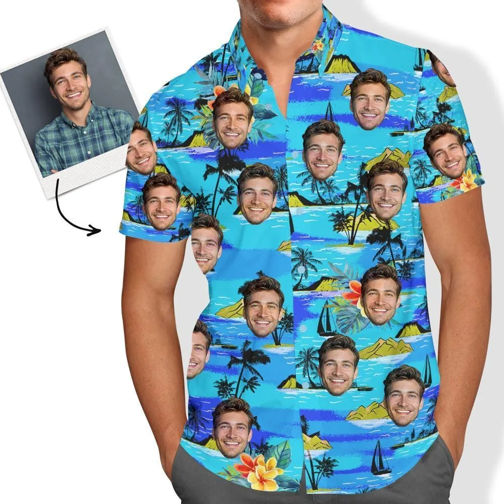 Custom Car Hawaiian Shirt Custom Tropical Shirts Men's All Over Print Hawaiian Shirt Gifts for Husband