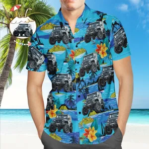 Custom Car Hawaiian Shirt Custom Tropical Shirts Men's All Over Print Hawaiian Shirt Gifts for Husband