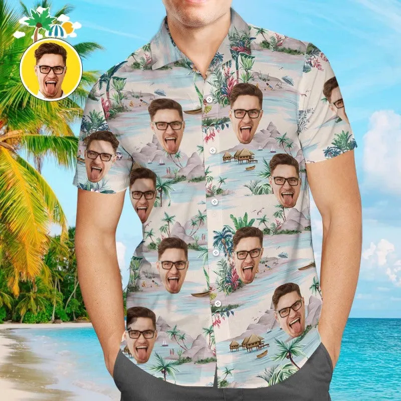 Custom Hawaiian Shirt With Face Gifts for Beach Party Team Gifts for Men Multiple Styles