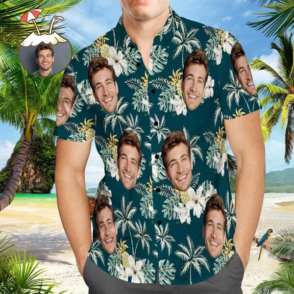 Custom Hawaiian Shirt With Face Gifts for Beach Party Team Gifts for Men Multiple Styles