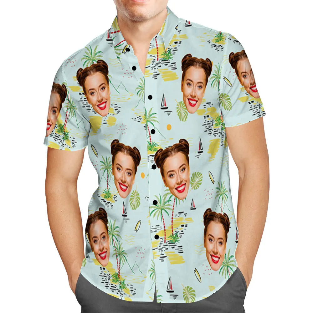 Custom Hawaiian Shirts With Face Gift For Boyfriend-Vintage Style