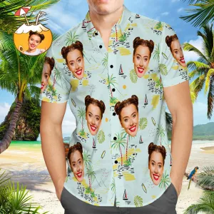 Custom Hawaiian Shirts With Face Gift For Boyfriend-Vintage Style