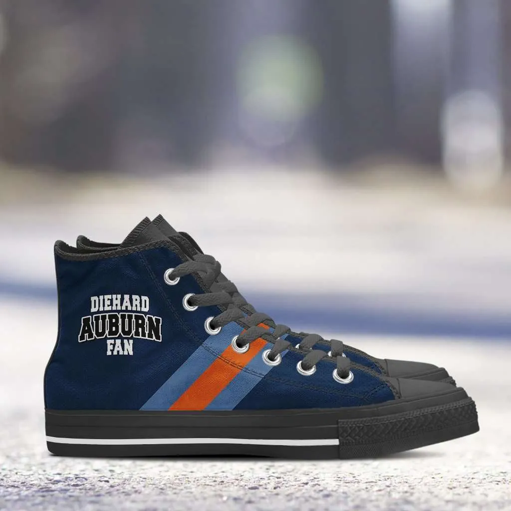 Diehard Auburn Fan Canvas High Top Shoes