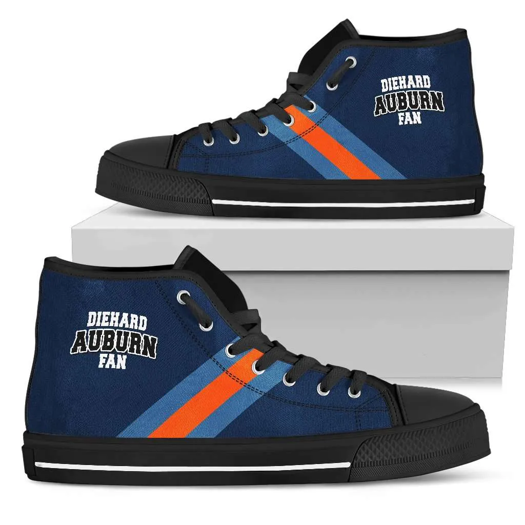Diehard Auburn Fan Canvas High Top Shoes