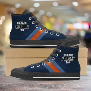Diehard Auburn Fan Canvas High Top Shoes