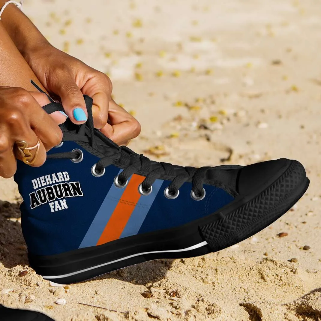 Diehard Auburn Fan Canvas High Top Shoes