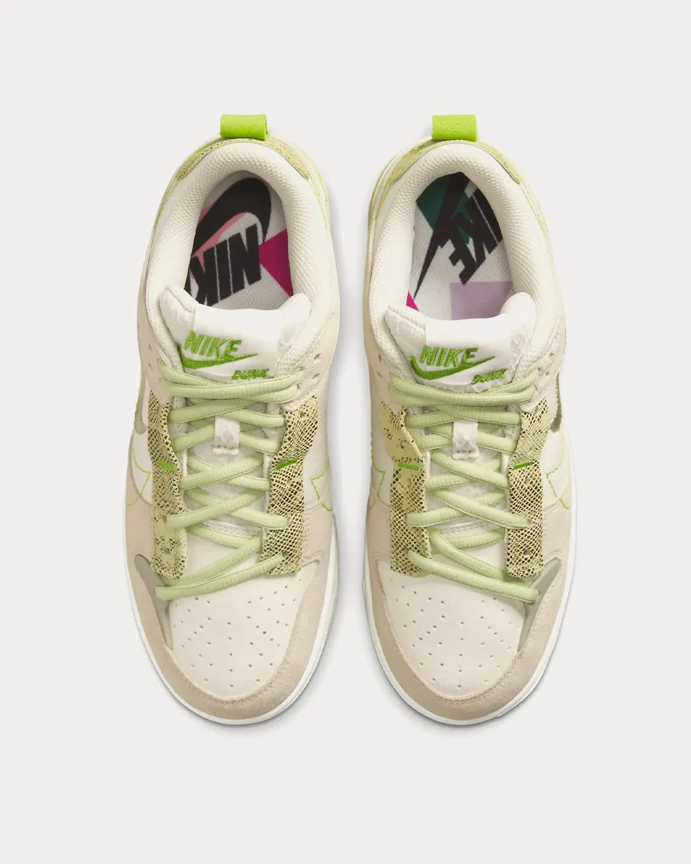 Dunk Disrupt 2 Phantom / Olive Aura / Vivid Green / Light Stone Low Top Sneakers