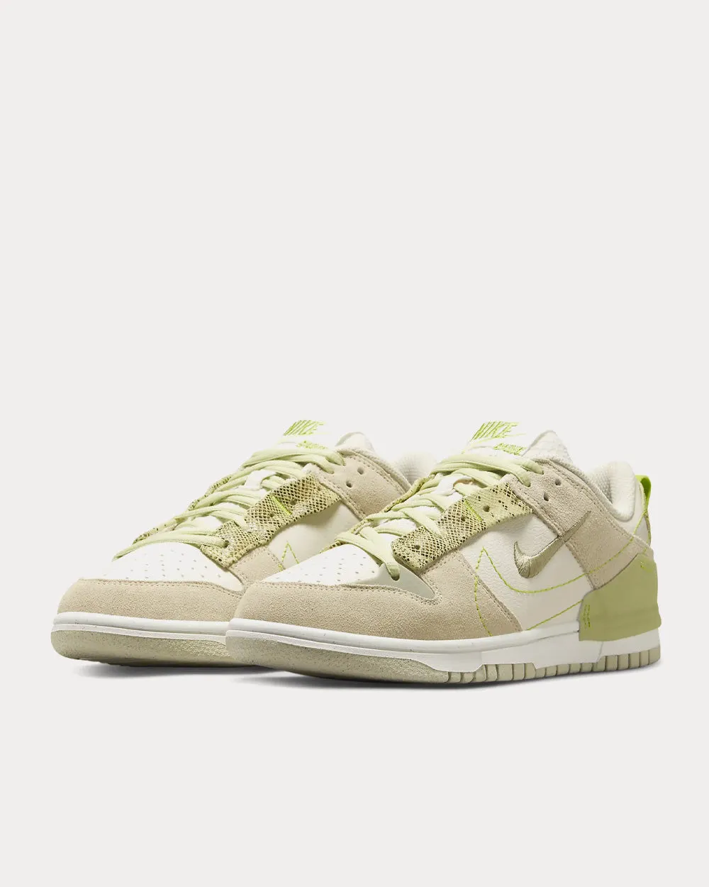 Dunk Disrupt 2 Phantom / Olive Aura / Vivid Green / Light Stone Low Top Sneakers