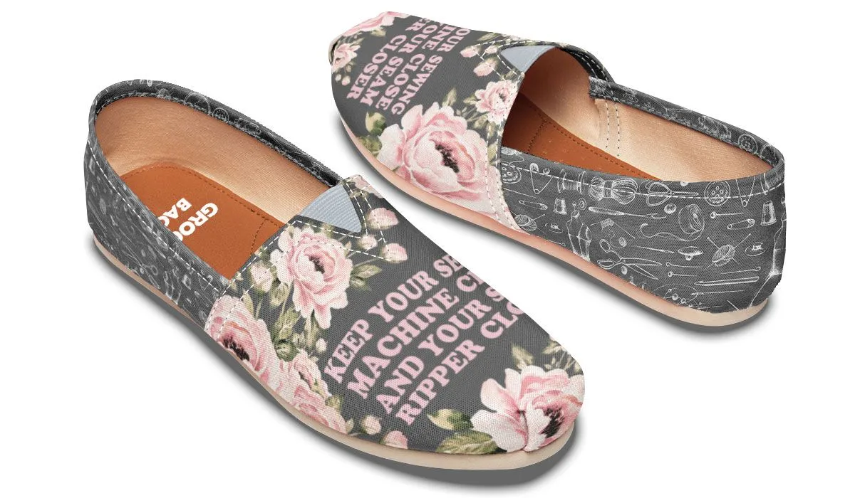 Floral Sewing Casual Shoes