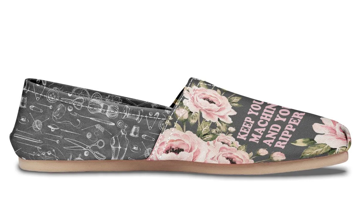 Floral Sewing Casual Shoes