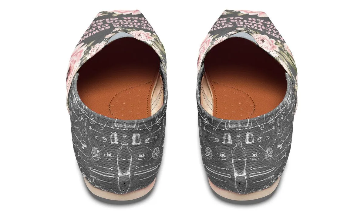 Floral Sewing Casual Shoes