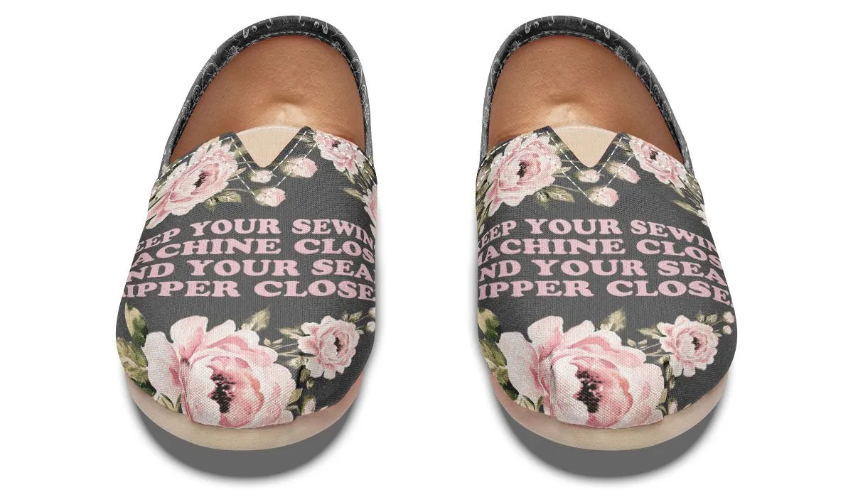 Floral Sewing Casual Shoes