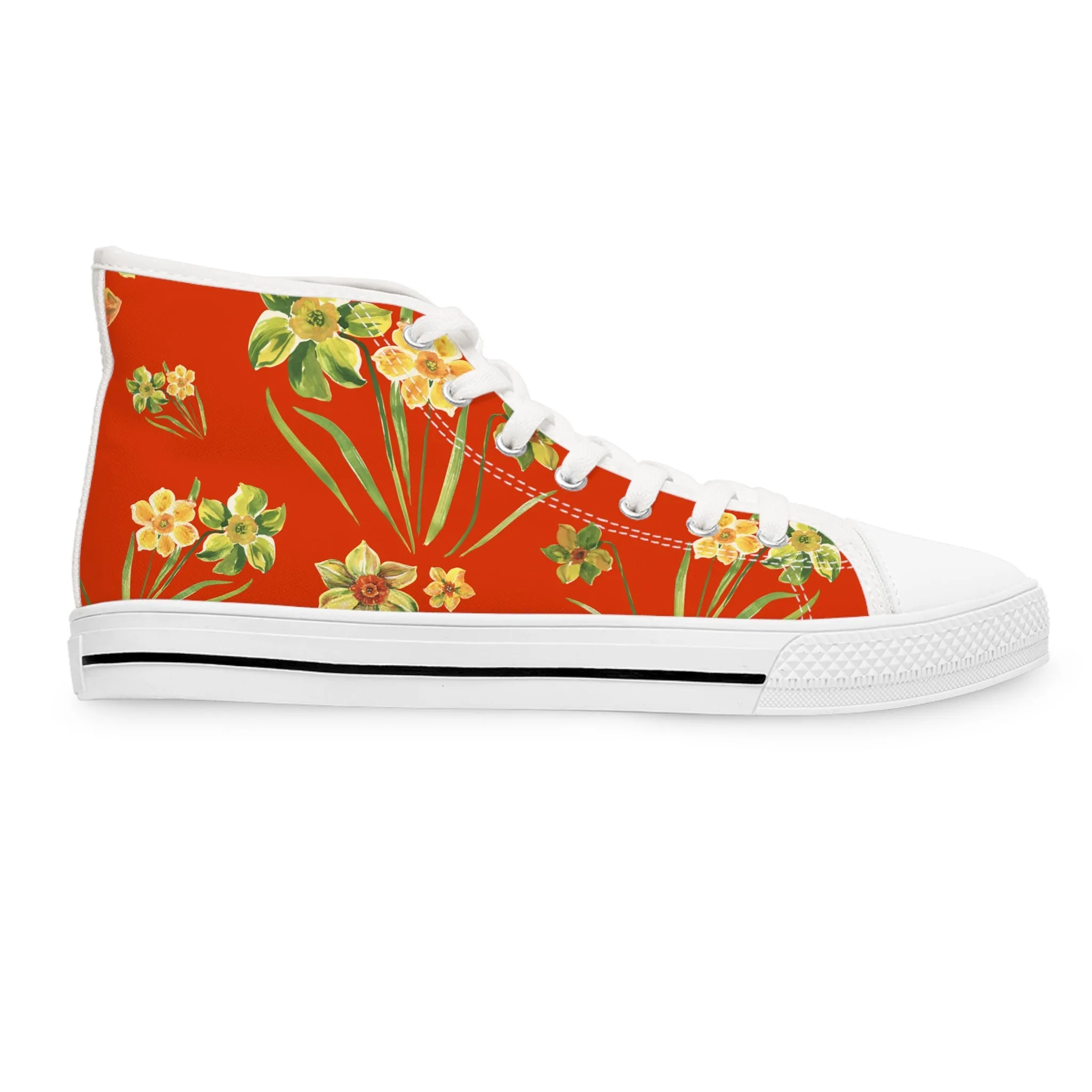 Golden Daffodils Women's High Top Sneakers