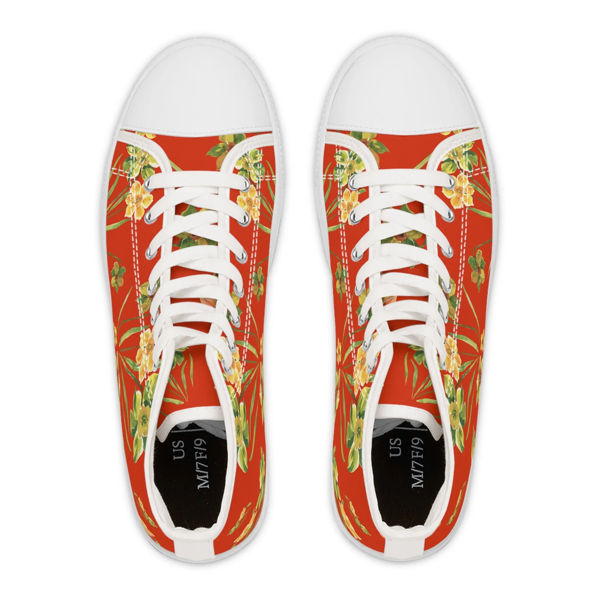 Golden Daffodils Women's High Top Sneakers