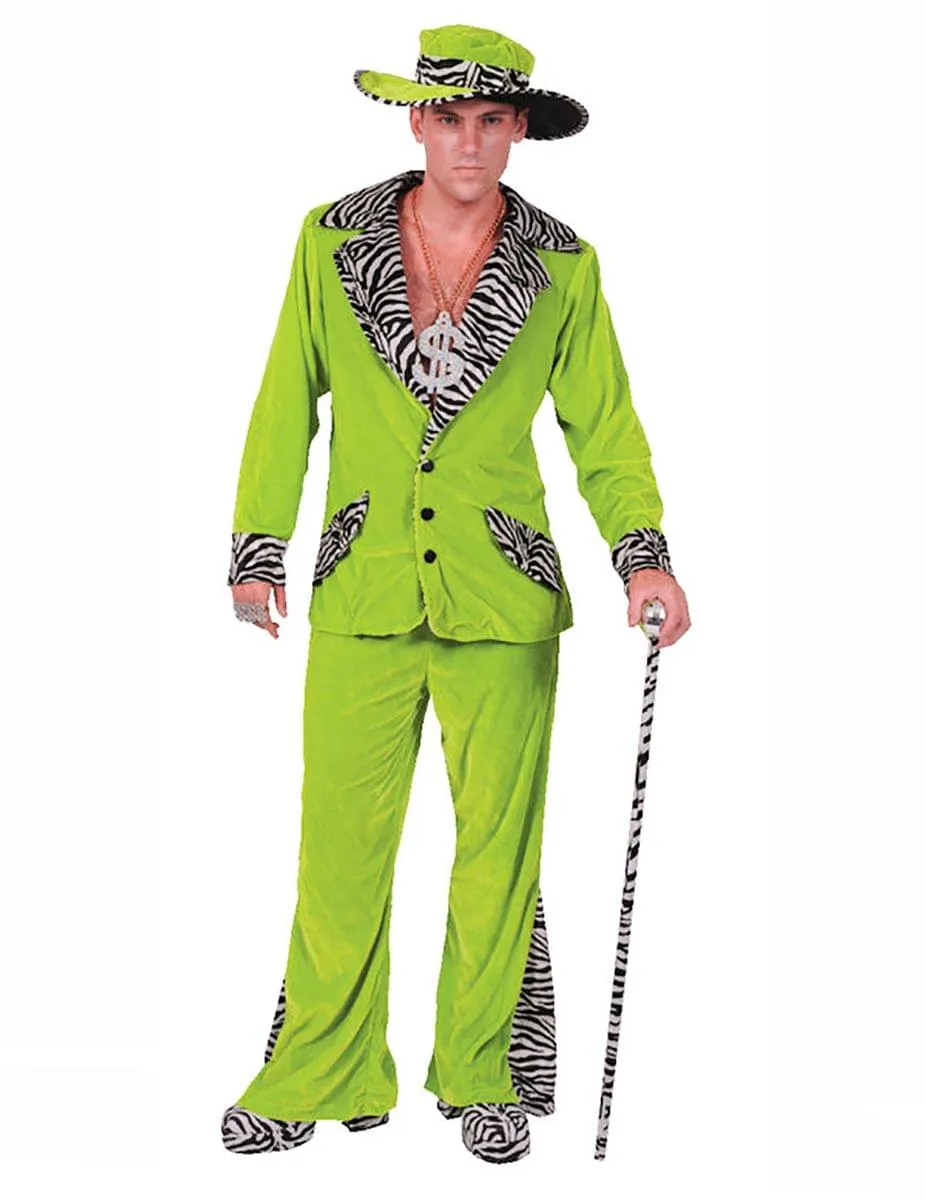 Green Pimp Adult Costume & Hat