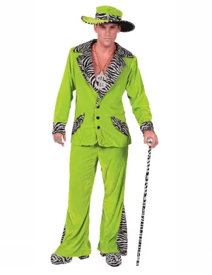 Green Pimp Adult Costume & Hat