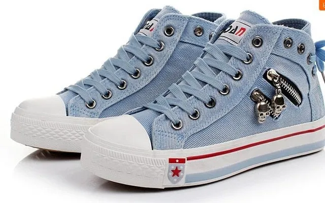 High-Top Canvas Sneakers