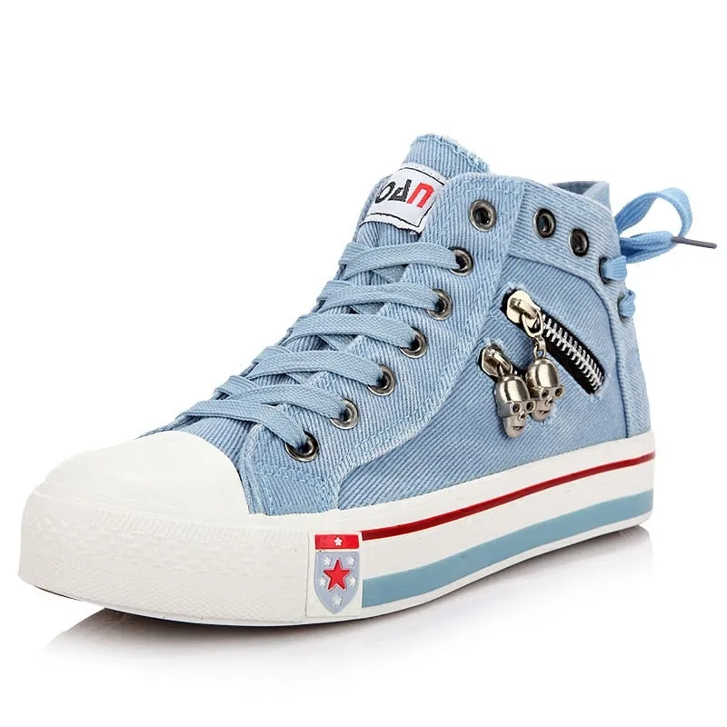 High-Top Canvas Sneakers