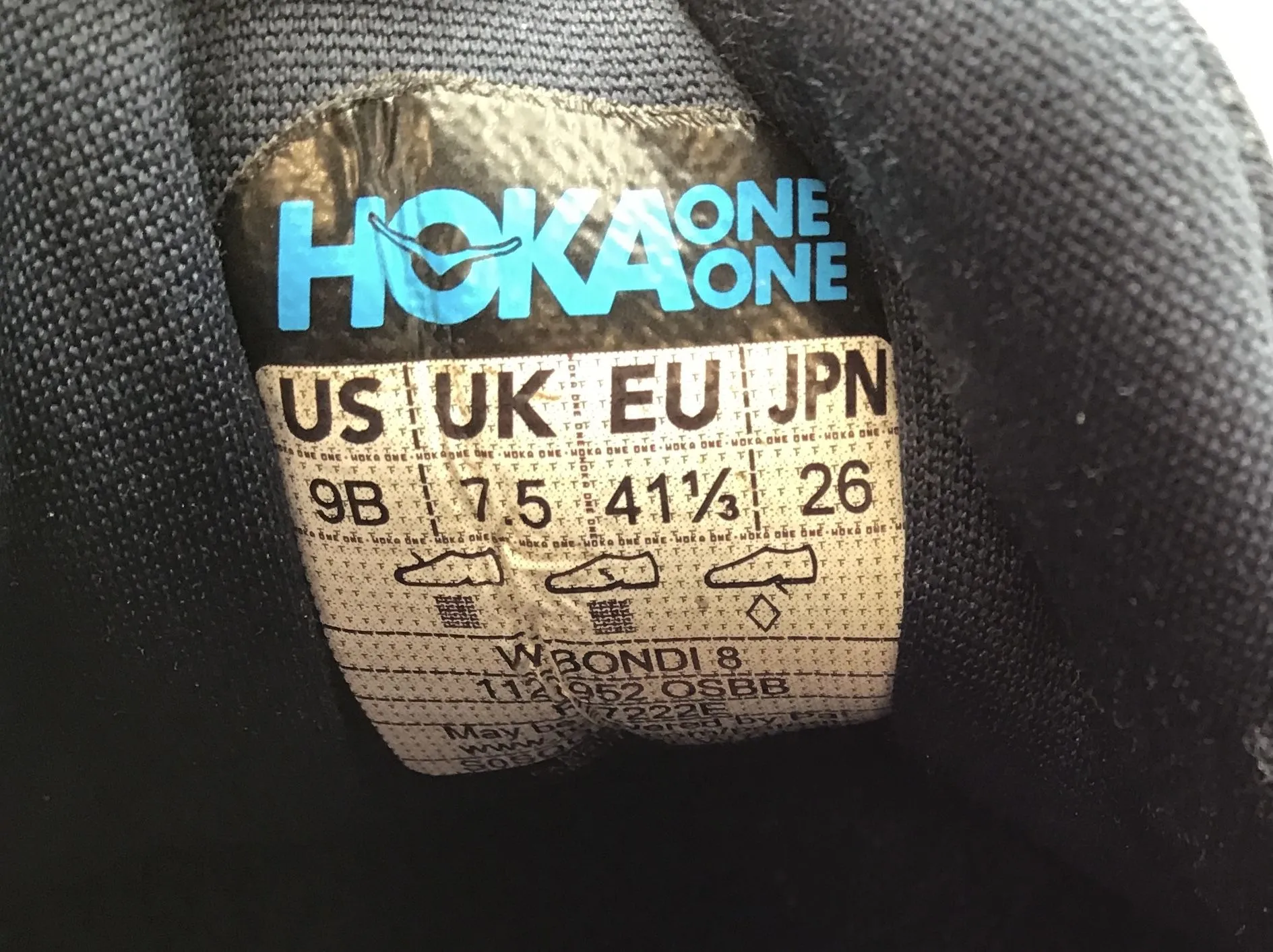 Hoka One One Women's Bondi 8 1127954 OSBB Blue Athletic Shoes - Size 9B